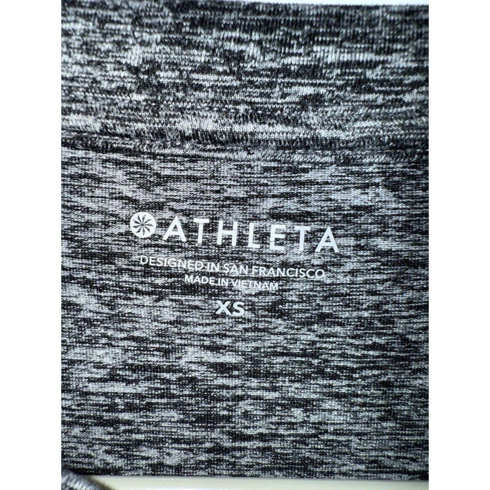 Athleta Uptempo Top Long Sleeve Athletic Heathered Black XS Run Hike - Picture 5 of 7